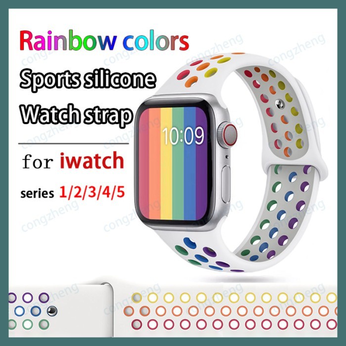 Rainbow Nike Strap Apple Watch 38mm 40mm 42mm 44mm Pride Edition