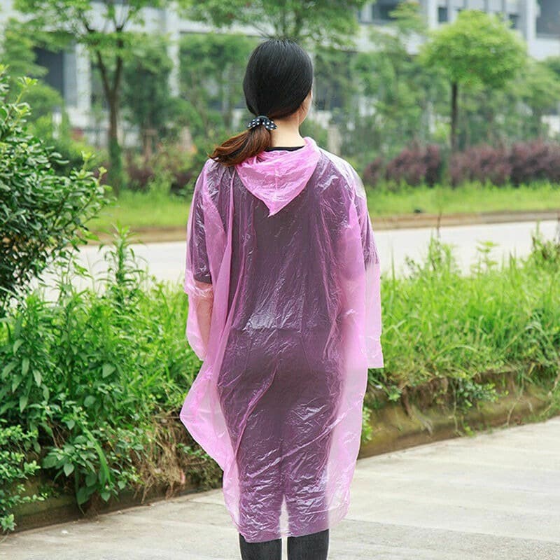 【COD】 Ponco Sekali Pakai` Jas Hujan Plastik 1 Kali Pakai` Poncho Raincoat Transparan