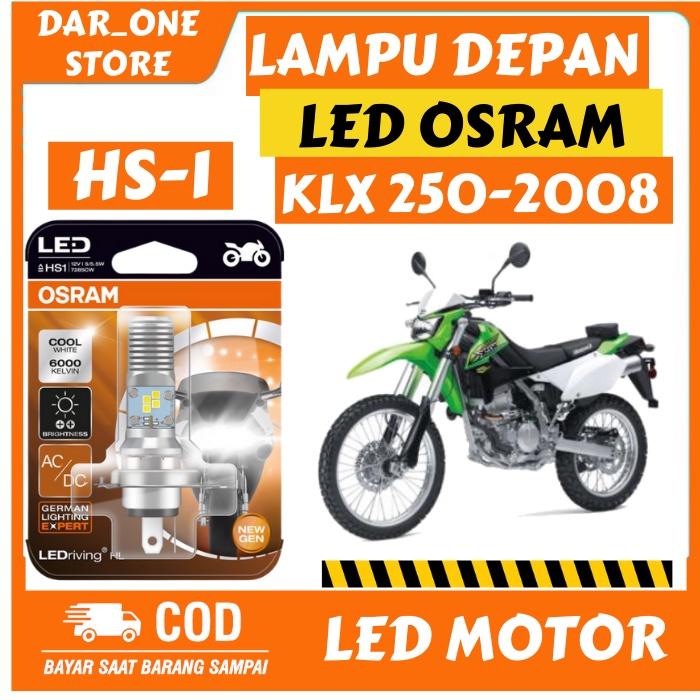 LAMPU DEPAN LED MOTOR KAWASAKI KLX 250  2008 ORIGINAL OSRAM