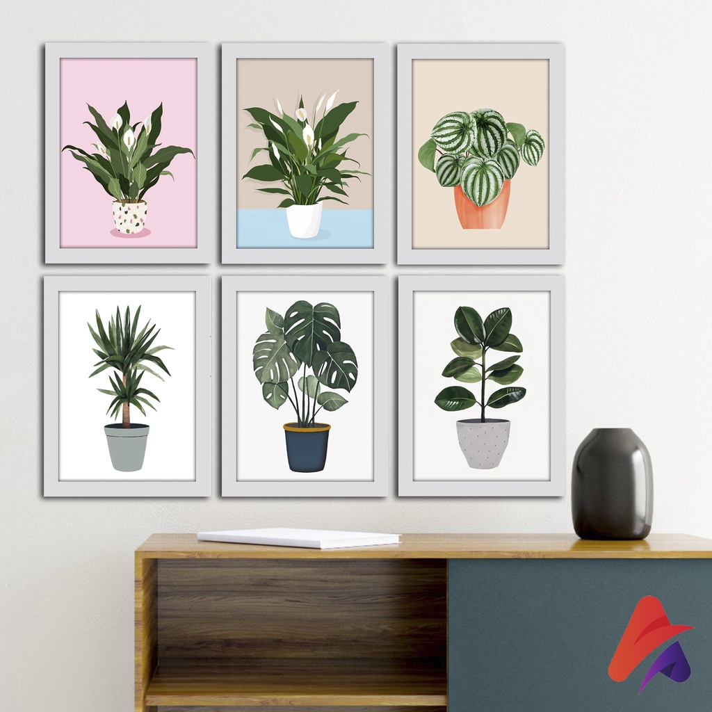 HIASAN DINDING MONSTERA DAUN TUMBUHAN PLANT (15X20) WALL DECOR PAJANGAN DINDING DAUN POSTER KAYU RUANGAN