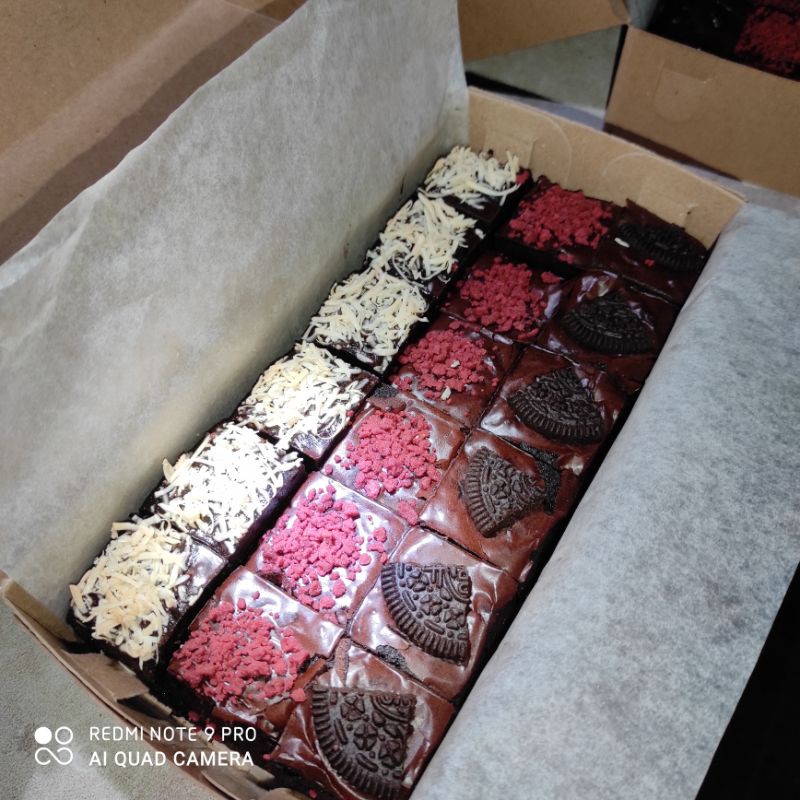 

brownies panggang/ fudgy brownies/ brownies mini