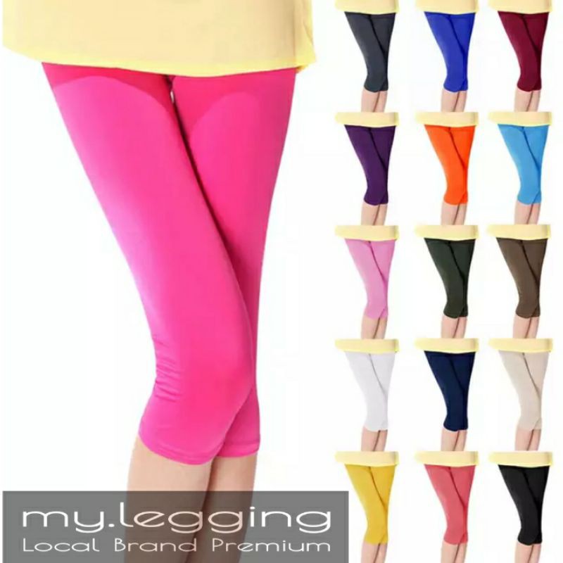 Legging Pendek Spandek Premium Ukuran Standar Dan Jumbo