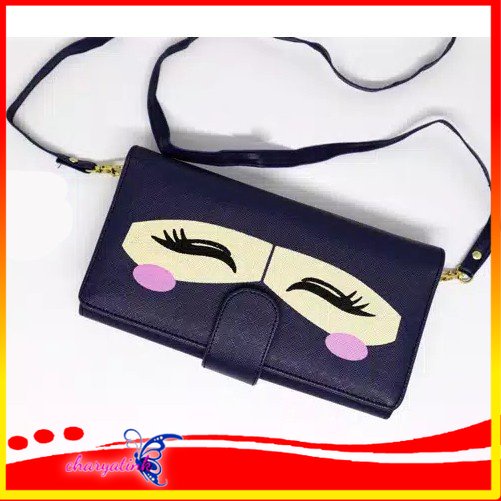 Charyatink - Dompet Lipat Wanita Free Tali Panjang Casual Santai