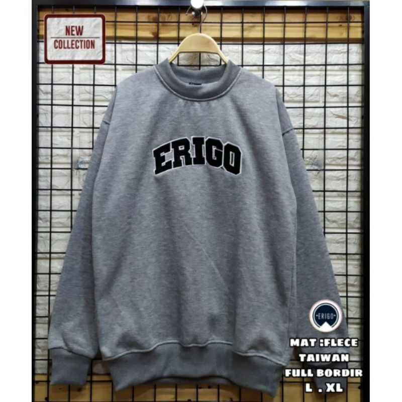 SWEATER CREWNECK OBLONG BORDIR/CREWNECK OBLONG BORDIR/SWEATER OBLONG BORDIR/PRIA/WANITA