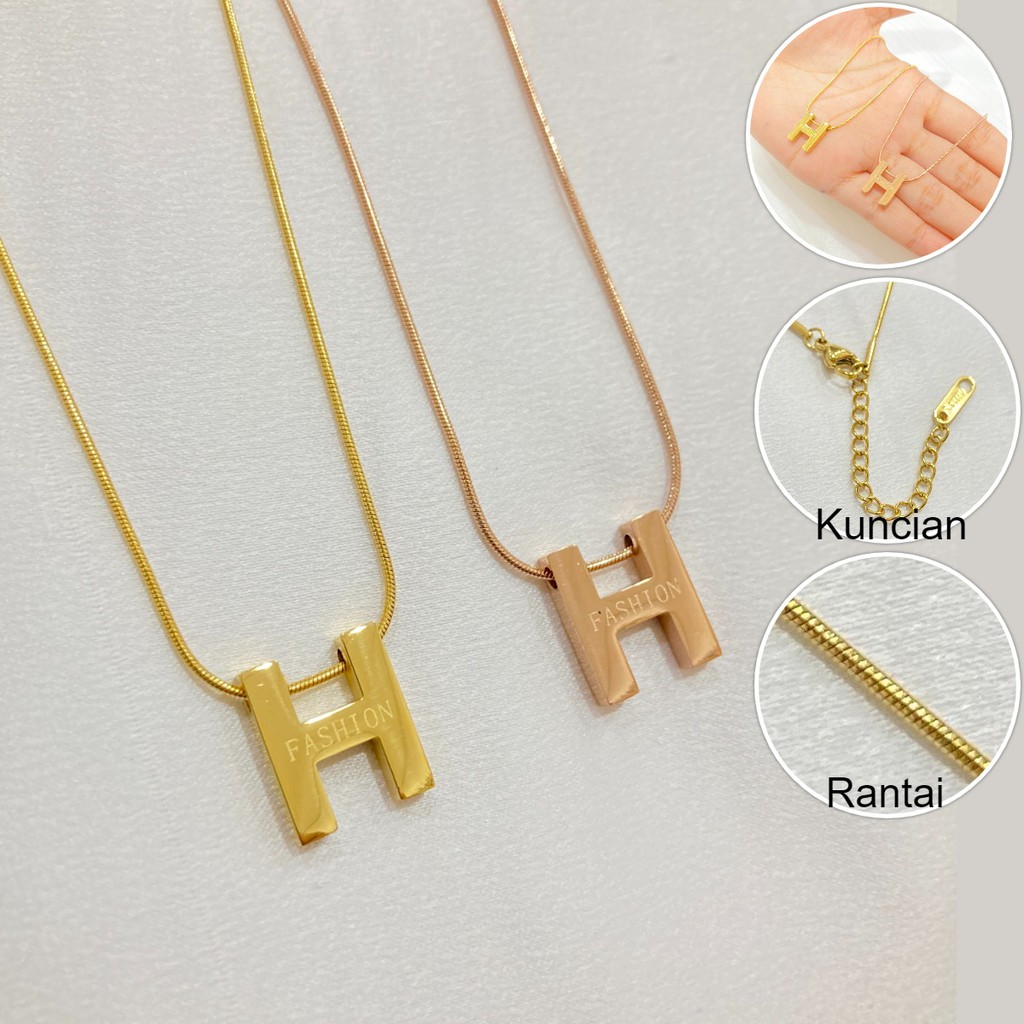 Kalung Wanita Titanium Steel Perhiasan Aksesoris Korea Branded