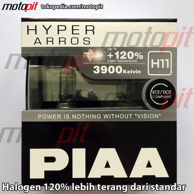 PIAA Hyper Arros H11 55W 120 Lebih  Terang  dari Standar 