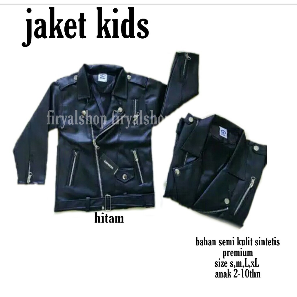 Berkualitas Jaket Kulit Anak / Jaket Kulit/ Jaket Semi Kulit/ Jaket Anak Ramones