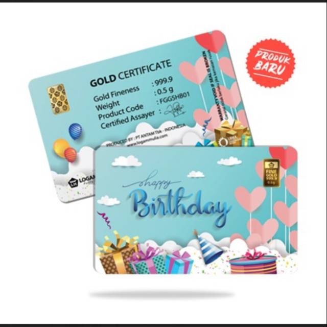 Logam Mulia Antam Gift Series Happy Birthday 0.5 gram