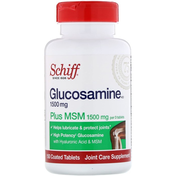 Jual Schiff, Glucosamine Plus MSM, 1500 mg, 150 Coated Tablets (Helps