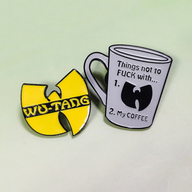 Wu Tang Clan Bros Pin Enamel Desain Wutang Rap Music Coffee Gaya Klasik