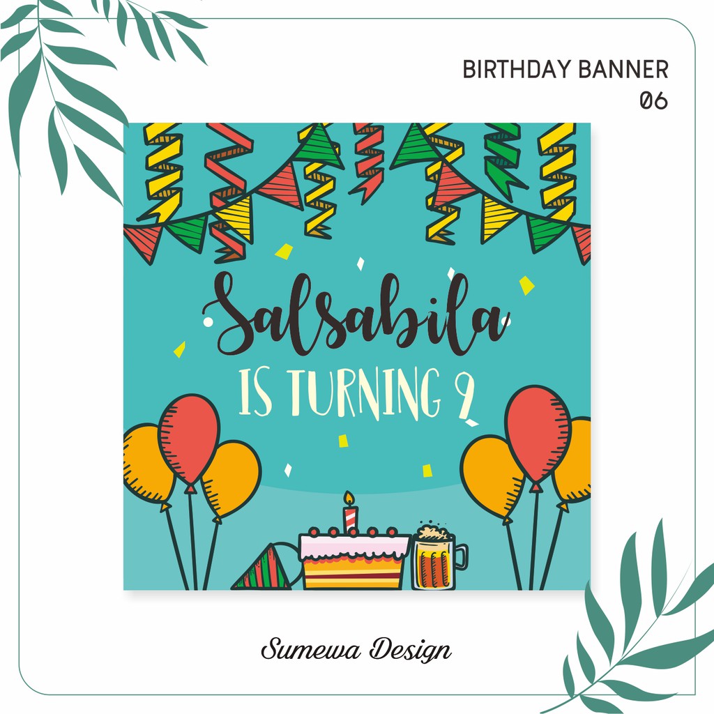 Spanduk Banner Backdrop Ulang Tahun 6 Shopee Indonesia