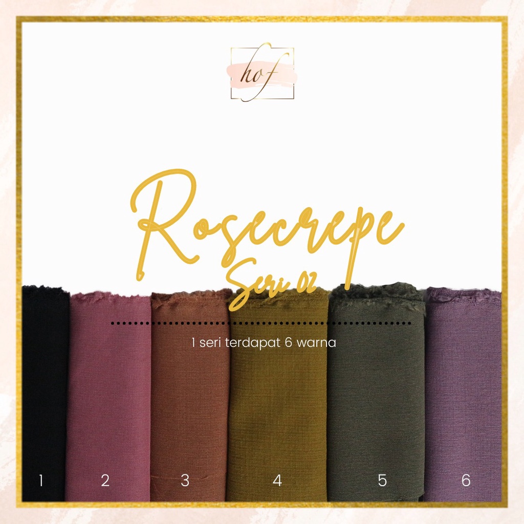 Kain Rosecrepe (serian 6 warna) - Seri 02