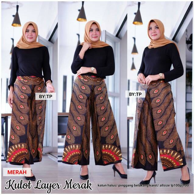 Kulot Batik Layer Merak