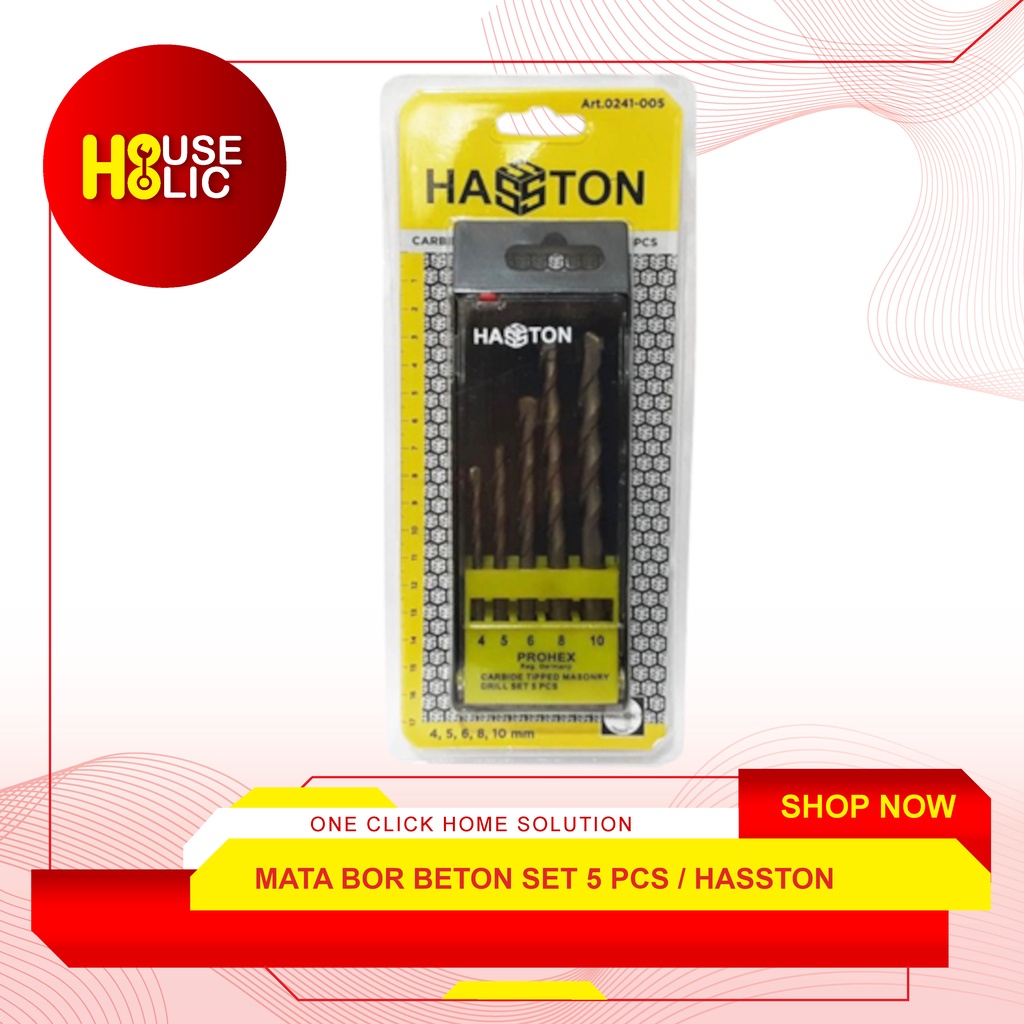 Mata Bor Beton Set 5 Pcs / Drill Bit Set Hasston 0241-005