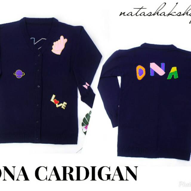 bts dna pop up store kardigan kpop/cardigan bts murah/cardigan bts murah