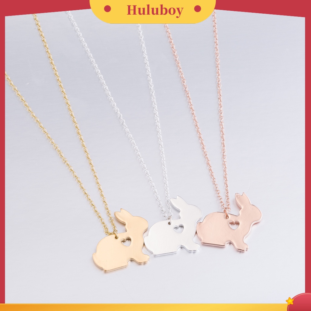 Hu Hu Hu Hu Hu Alat Bantu Pasang Kacamata♡ Kalung Rantai Klavikula Dengan Liontin Kelinci Paskah