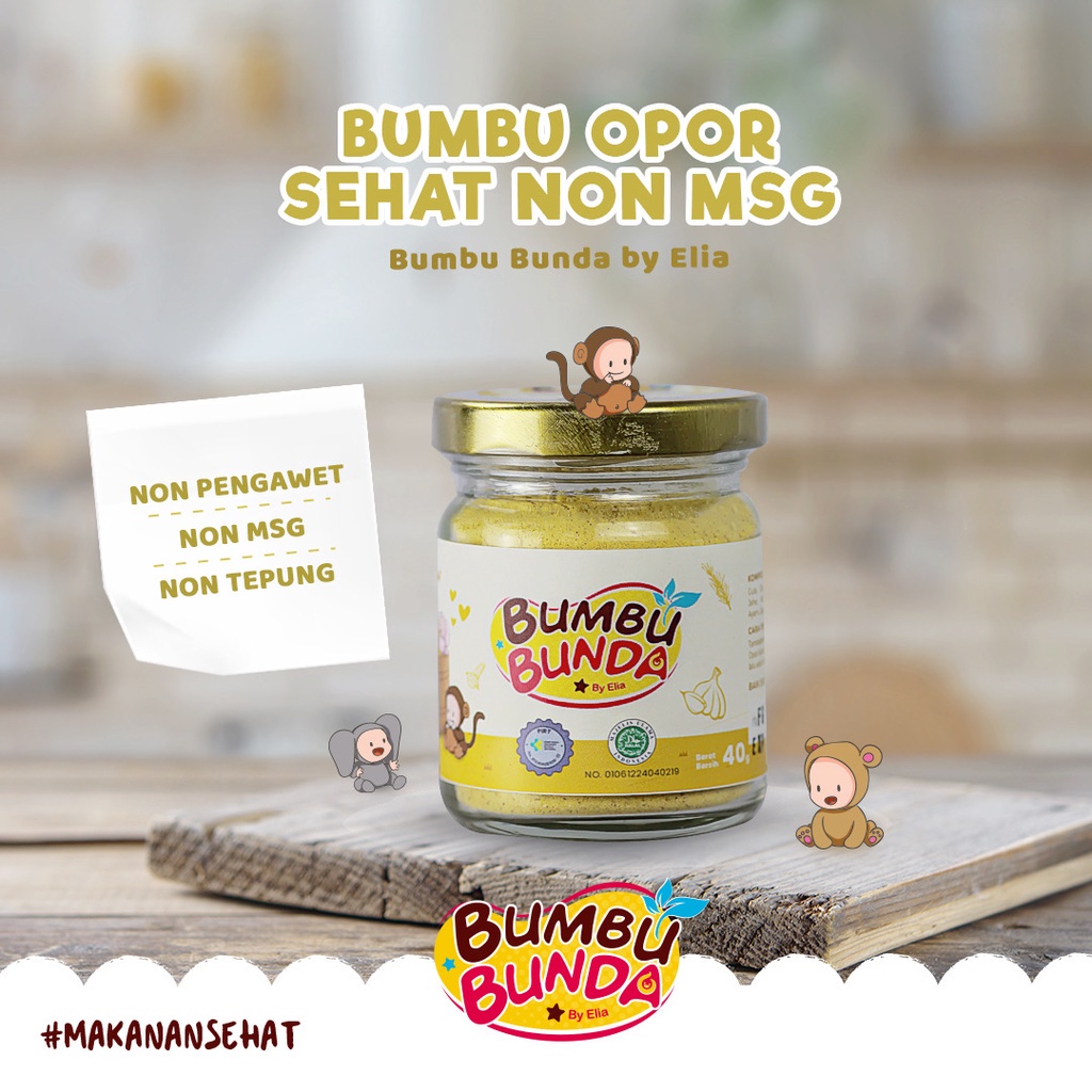 Bumbu Non MSG / Bumbu MPASI / Kaldu MPASI / Kaldu Bayi / Bumbu Bunda Elia BPOM