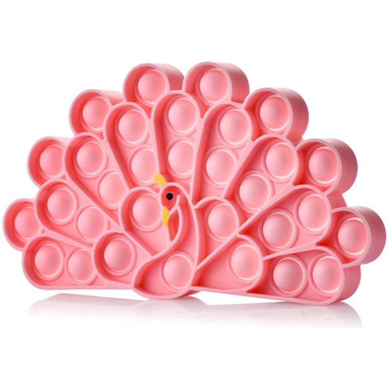 Pop It Fidget Toy Mainan Anak Tekan Gelembung Bubble Push Pop it-Peacock