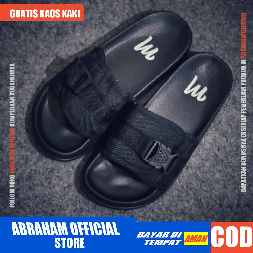 ABRHM x CIMUK Sandal Slop Pria Sandal Pria Sendal Slop Cowok Keren Sandal Slide Selop Cowo Kekinian