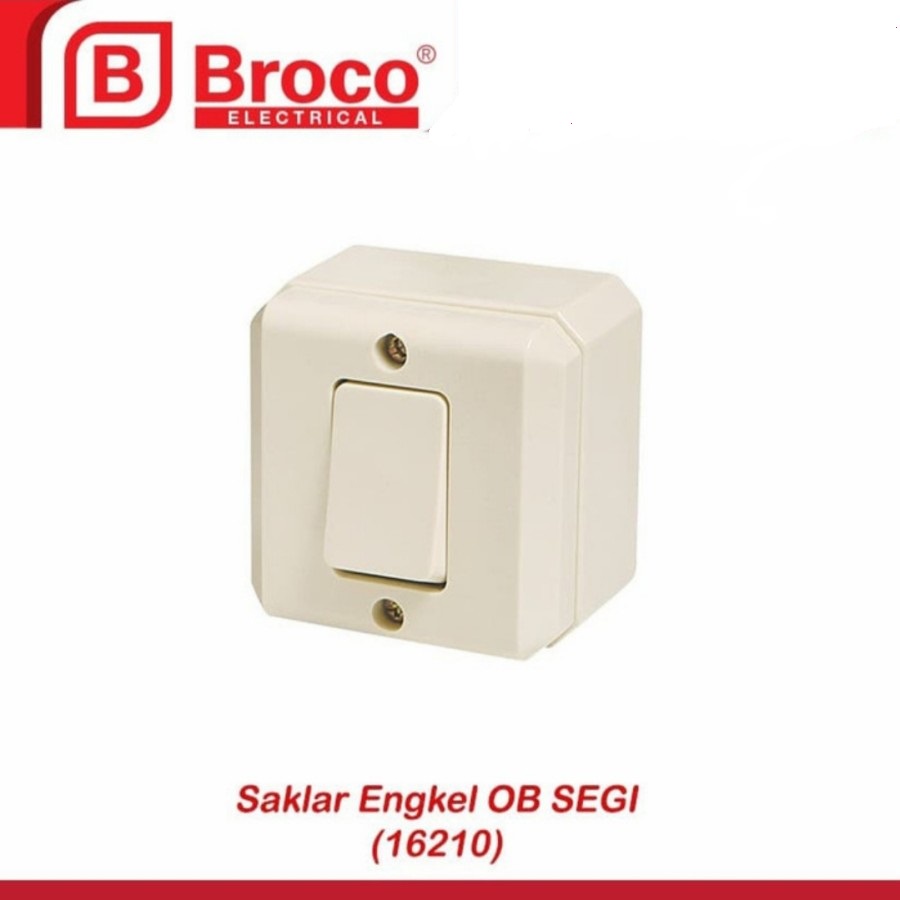 SAKLAR ENGKEL BROCO OUTBOW OB PERSEGI 16210 SAKLAR SINGLE TUNGGAL OB