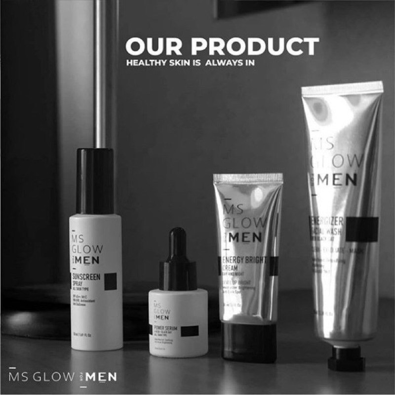 MS Glow for men paket complate (free setrika wajah)