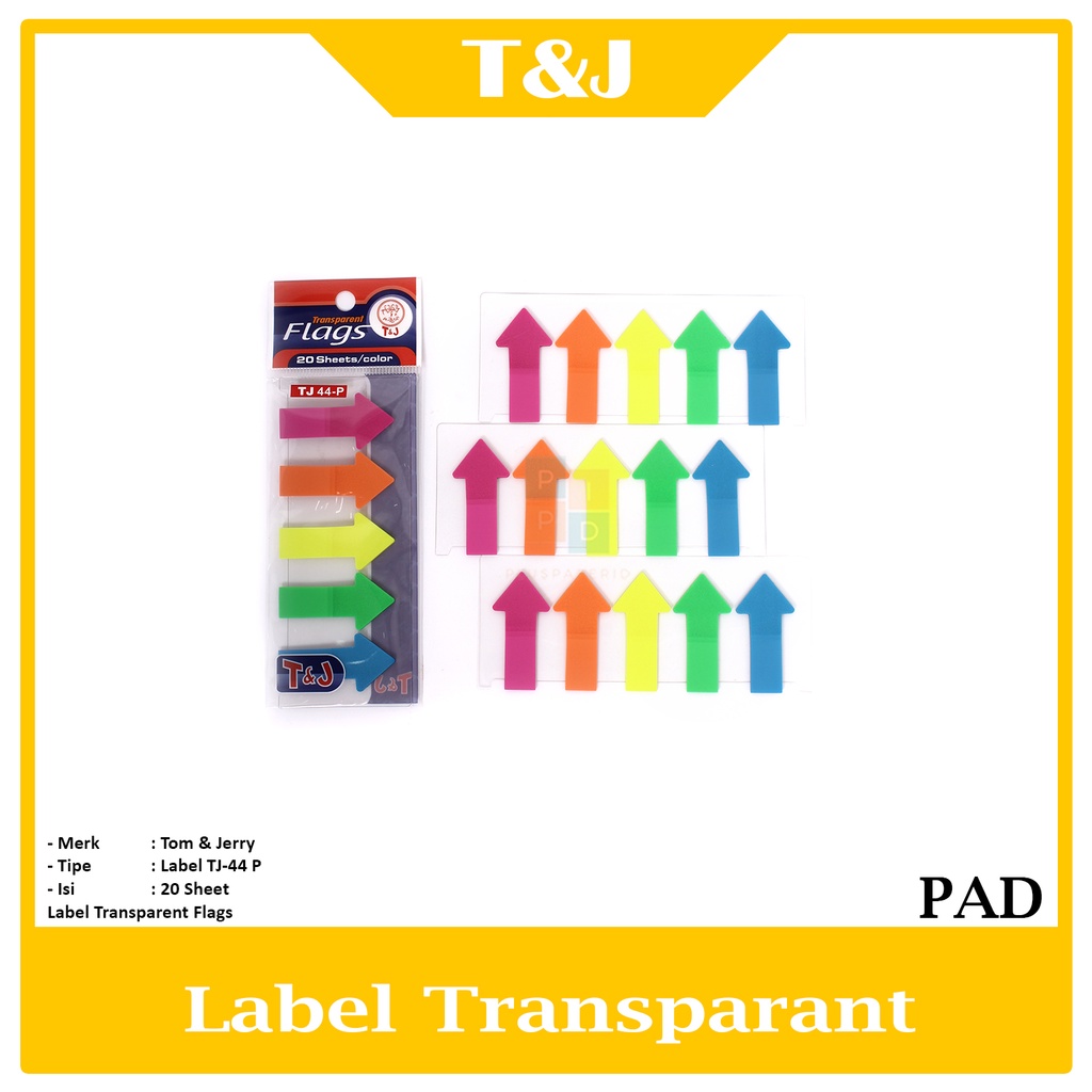 

Tom & Jerry Label Flags Transparent TJ 44-P - Pad