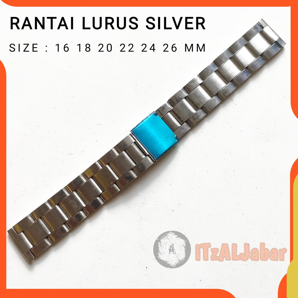 Tali jam tangan Rantai Stainless strap Tali jam Rantai Lurus 14mm 16mm 18mm 20mm 22mm 24mm 26mm