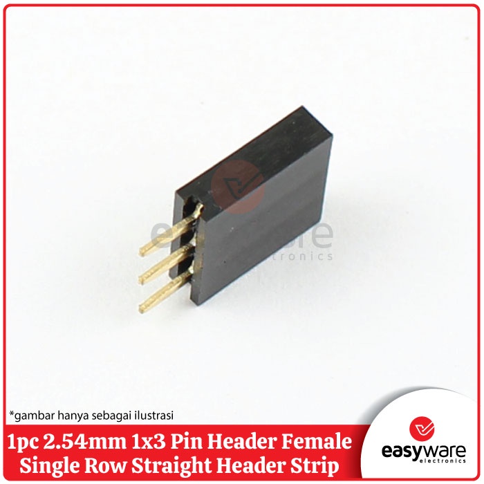 Pin Header Female 1x3 pin 3p 2.54mm Single Row Straight Header 3pin