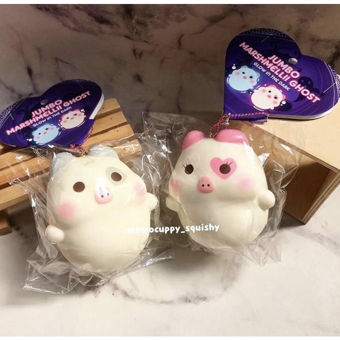 PROMO SQUISHY LICENSED KARAKTER Jumbo marshmelli ghost by creamiicandy ---Terbaru---