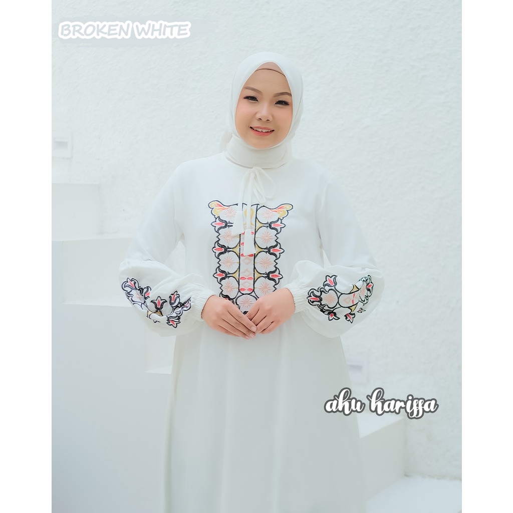 Midi Dress Bordir Terbaru Aku Karissa - Juliani Midi Dress Muslim