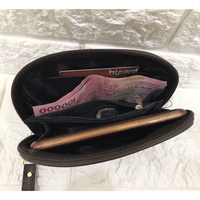 DOMPET ELVI MURAH WANITA 01 DOMPET OVAL KOIN DAN UANG KERTAS hp KW