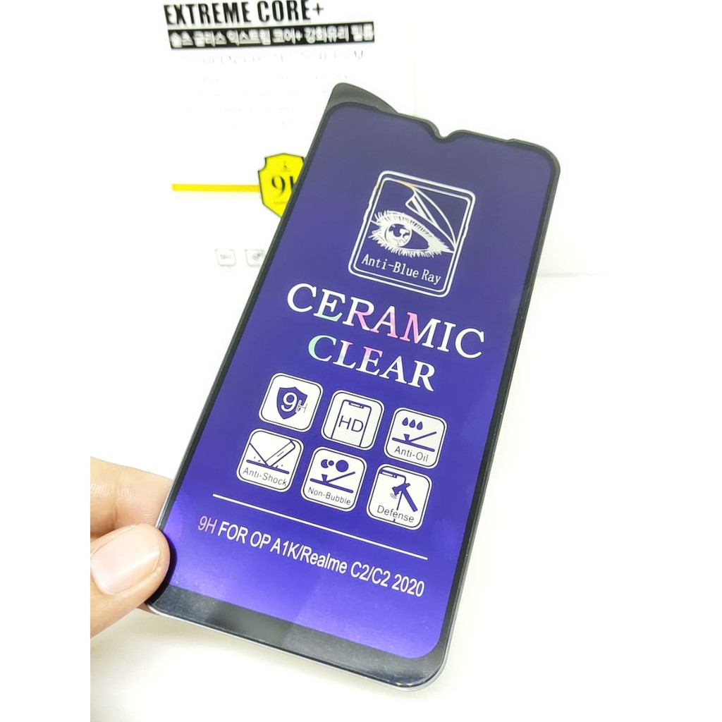 Ceramic CLEAR ANTI BLUE Realme C2 Oppo A1K 6.1 inch Screen Protector Full Layar Anti Broken