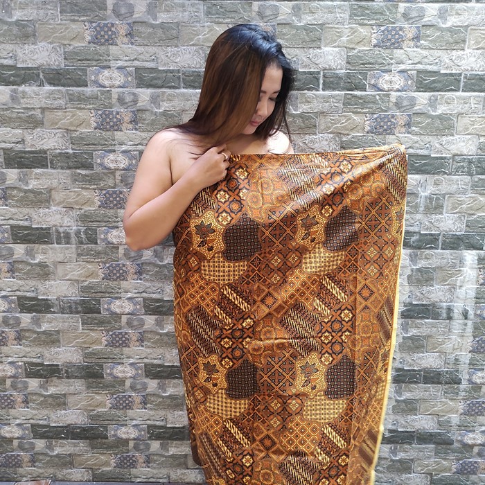 Kain Batik Premium Bahan Pakaian Batik Berkualitas Kain Jarik Meteran Kebat Solo Pekalongan Motif 4A