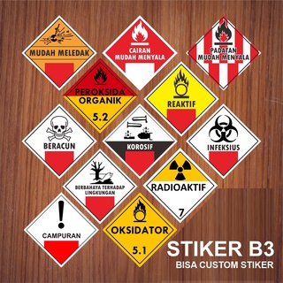 Jual Sticker Label Tanda Simbol Limbah B3 Stiker Bahan Berbahaya Dan ...