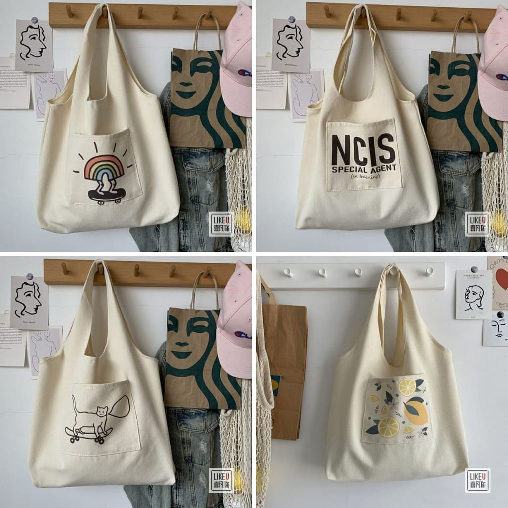 TSK - Totebag Vintage Populer Tas Tote Murah