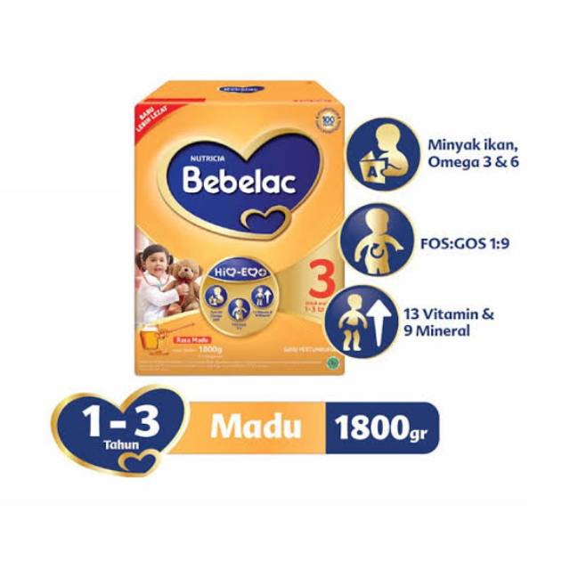 Susu Nutricia Bebelac 3 Madu 1800gr/Bebelac 3 Madu 1800gr