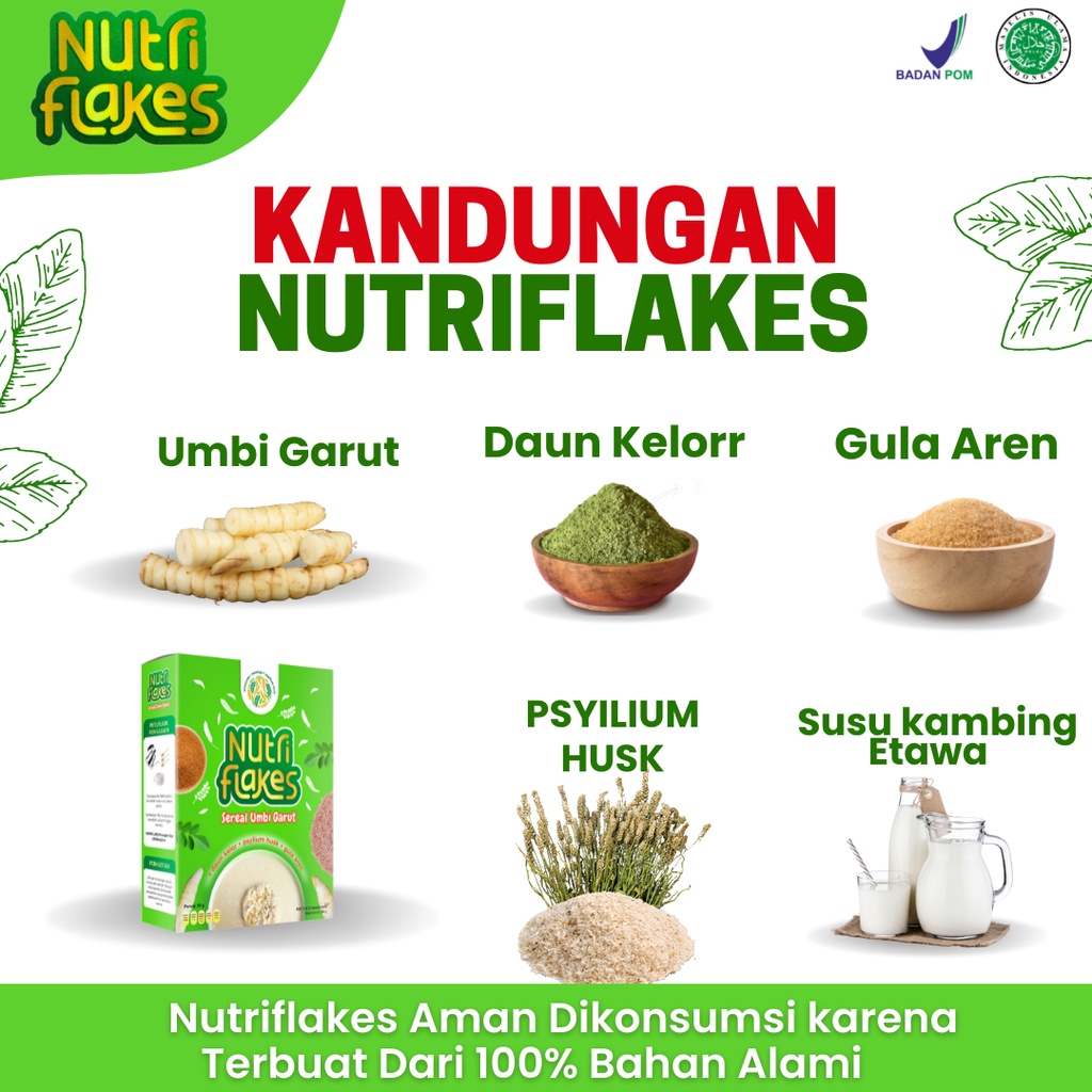 PAKET 2 BOX NUTRIFLAKES | SEREAL UMBI GARUT SOLUSI ASAM LAMBUNG MAAG DAN