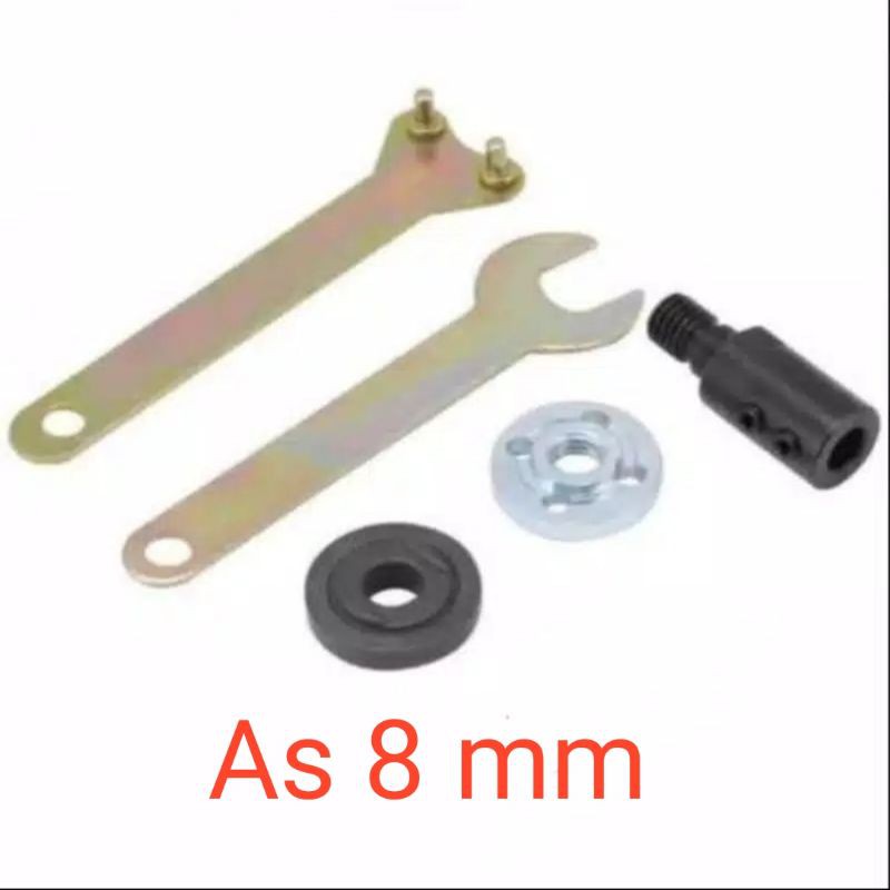 Adaptor gerinda untuk dinamo as 8mm 12v - 36v as 8mm arbor
