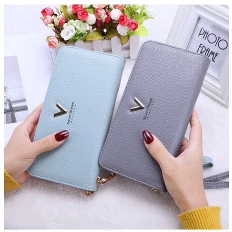 V Sweet Dream Dompet Wanita Purse Wallet Fashion Korean Style - Biru Muda 98Cesko