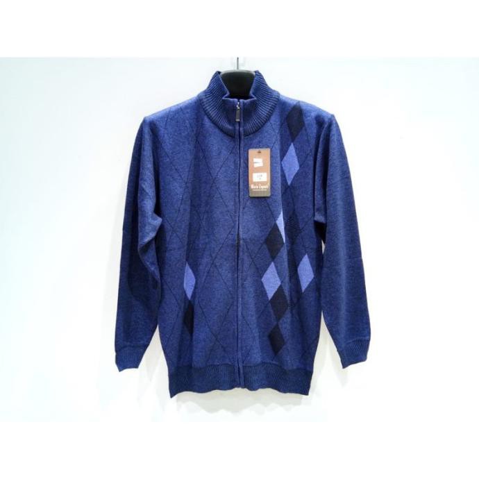 Terl4Ris Mario Zegnoti - Sweater Rajut Bapak Resleting Pria Import 21 Yukbelanjatime