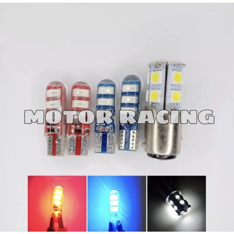 [ PAKET ] LAMPU STOP REM BELAKANG + 4 PCS SEN JELLY KEDIP SEIN T10 BISA UNTUK SEMUA JENIS MOTOR