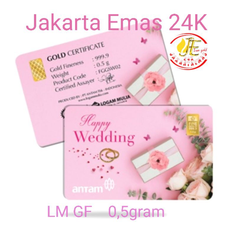 emas antam gift series 0,5 gram happy wedding