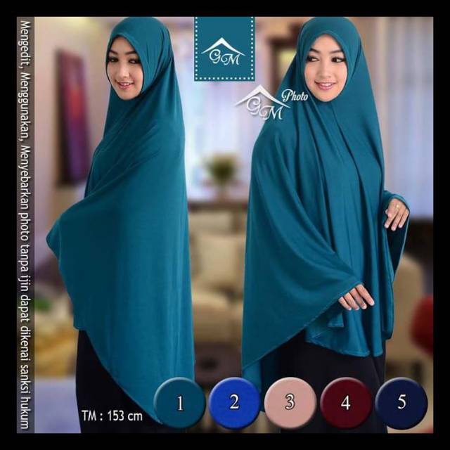 GS. Bergo Hijab Non Pet Super Jumbo Jersey