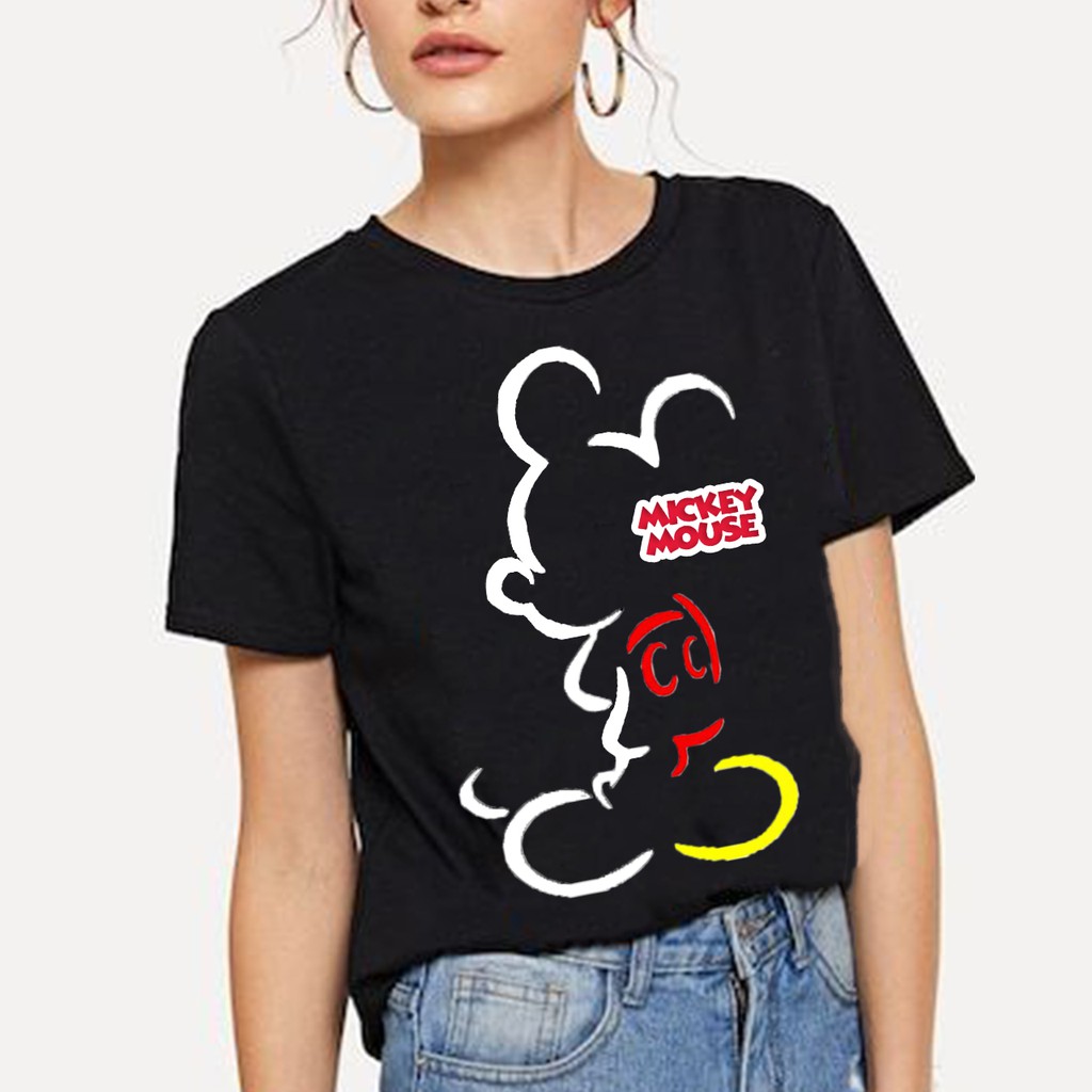 T-SHIRT / KAOS UNISEX MICKEY LINE / COMBED 30S / IMPORT / BEST SELLER / BAJU SANTAI