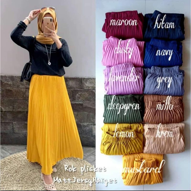 (BISA COD) ROK PLISKET HYGET MAYUNG / Maxi skirt plisket / TERMURAH / PLISKET /TERMURAH / BISA BAYAR DITEMPAT