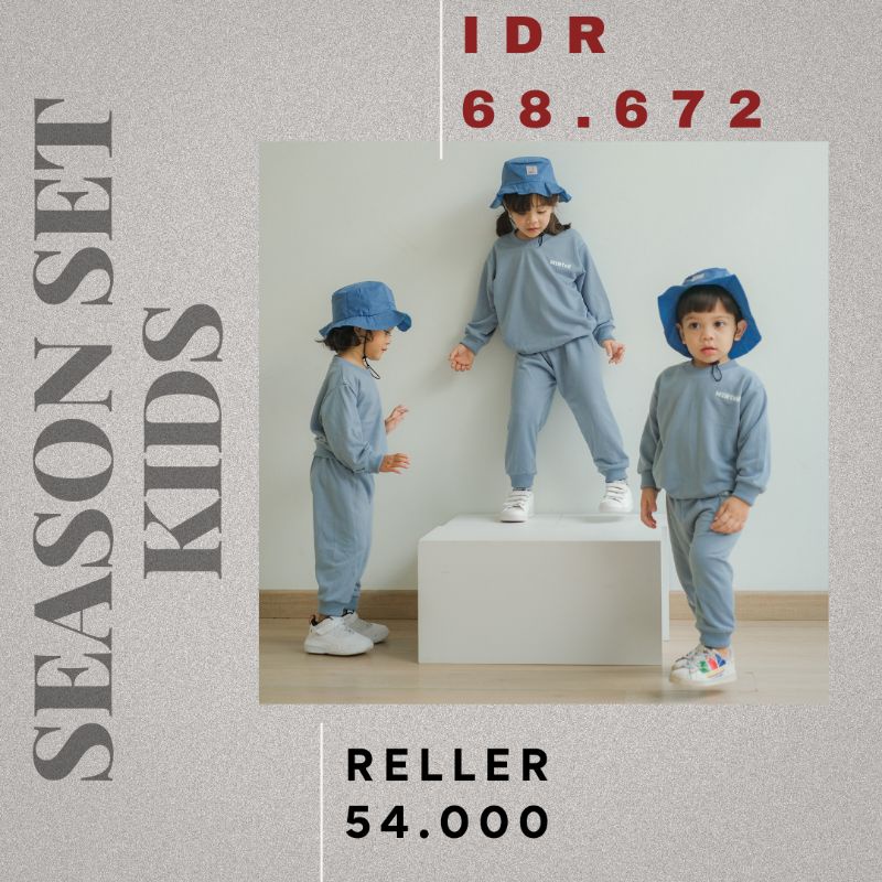 SEASON SET - Promo 10.10 Family Set Setelan Olahraga Daily Wear Sweater Jogger Unisex Kekinian Murah