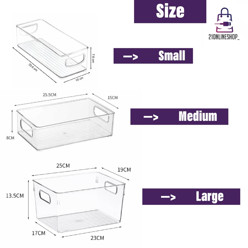 Tempat Penyimpanan Kulkas Kontainer Box Refrigerator Serbaguna Akrilik