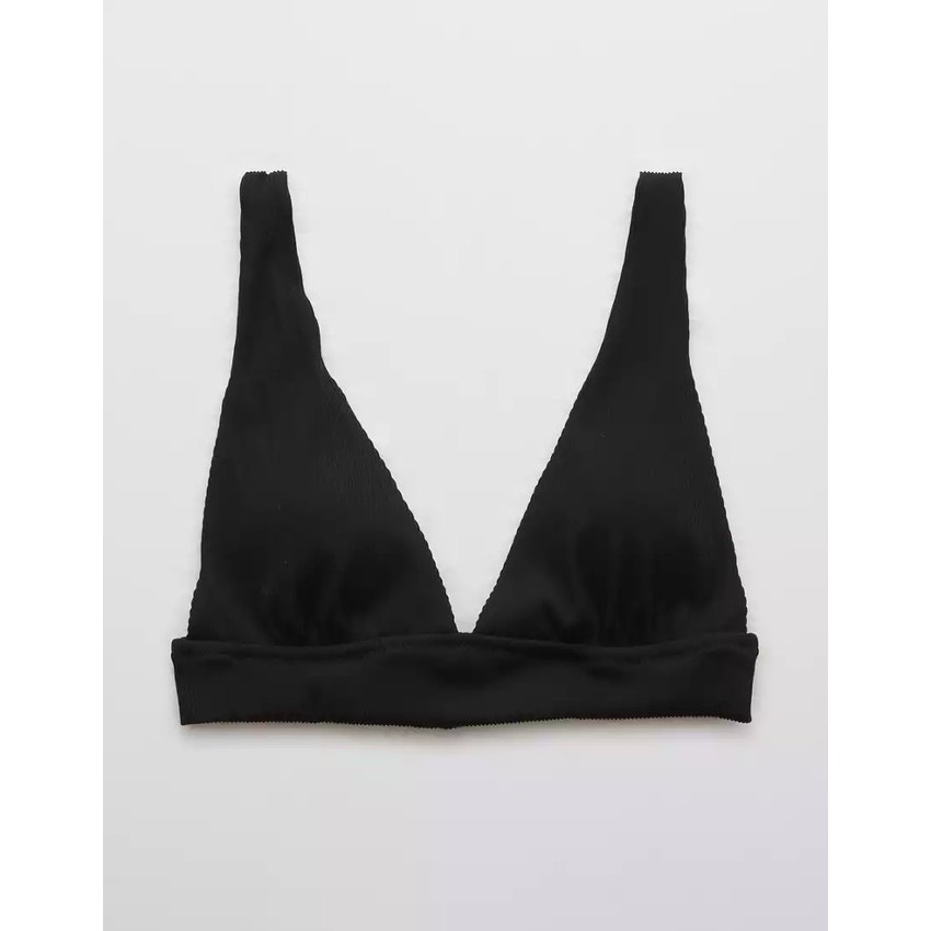 Aerie Ribbed Tie Longline Triangle uBikini Top