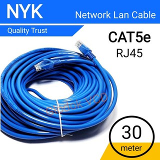 Kabel internet LAN UTP BIRU cat 5e siap pakai 30m 30 meter