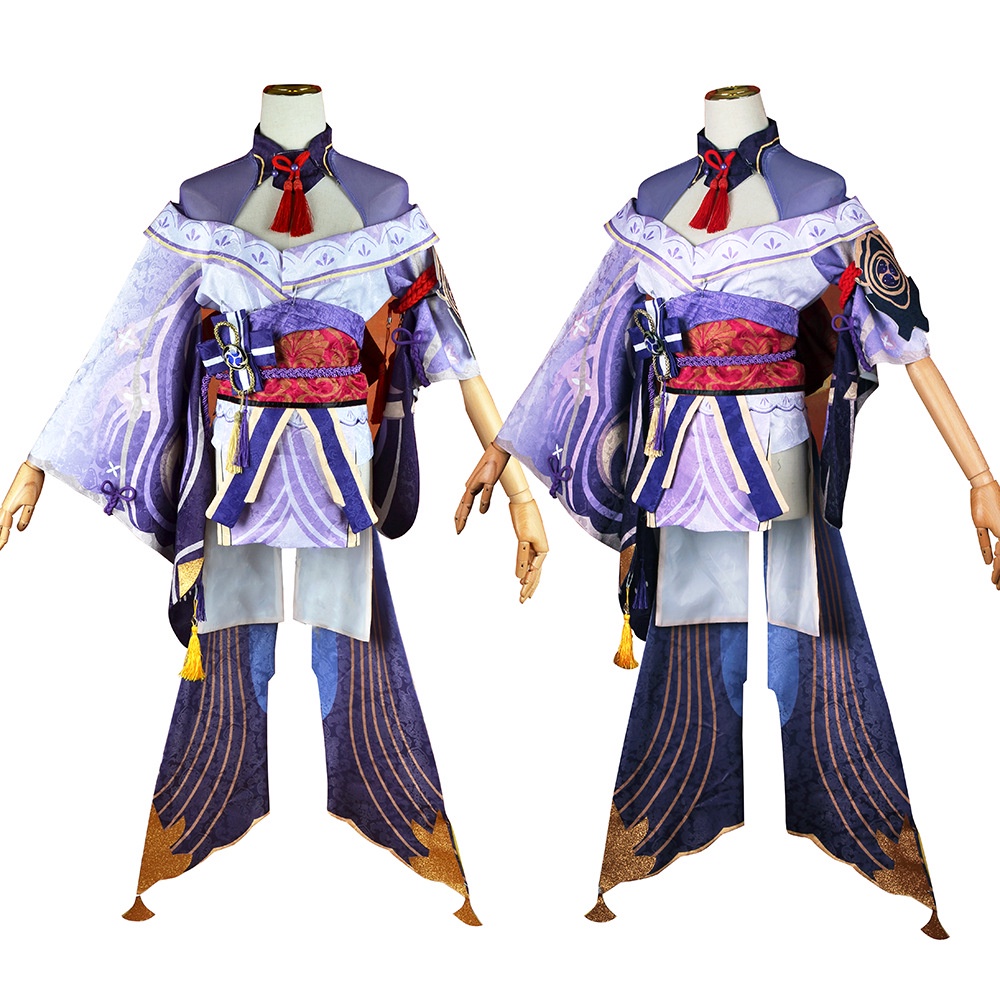 【Wetrose】Genshin Impact Raiden Shogun Shougun Baal Ba'al Cosplay Women Costume Kostum Full Set, Raiden Shogun Wig